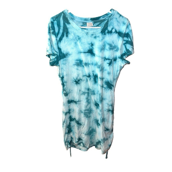 Victoria’s Secret PINK Blue Tie Dye Terry Cloth Side-Cinch Dress XL - Picture 3 of 13